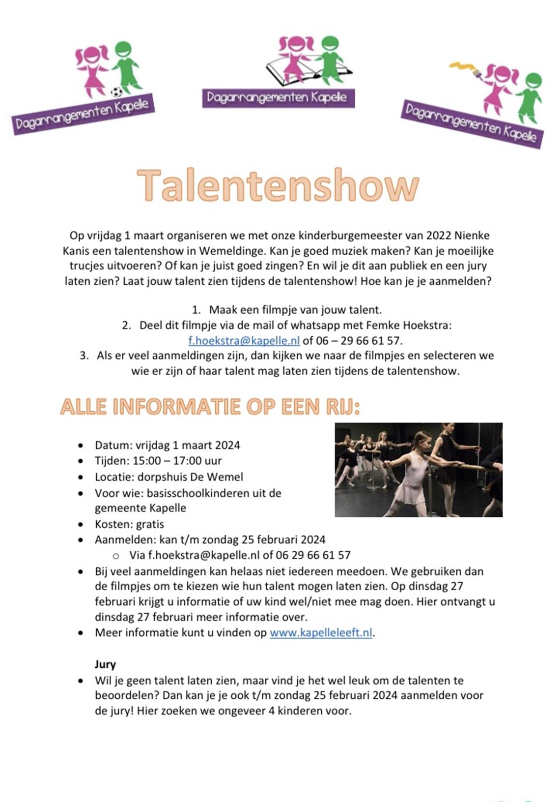 Talentenshow Wemeldinge 