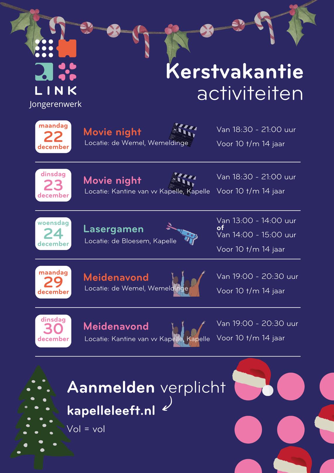 Kerstvakantieactiviteiten 