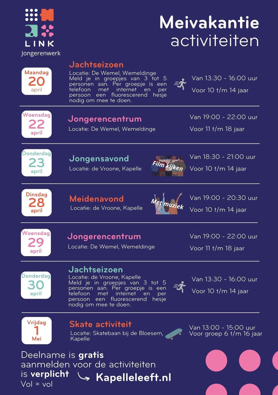 Meivakantie activiteiten 